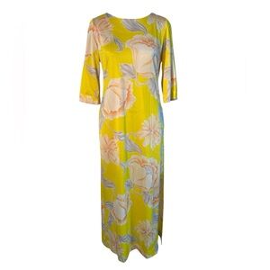 60’s Andrade Honolulu floral maxi dress
